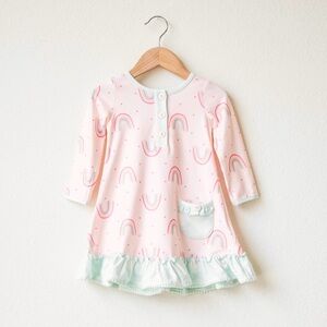 🌈Sz 8 SweetHoney Dreamer Gown Rainbow Pink nightgown!